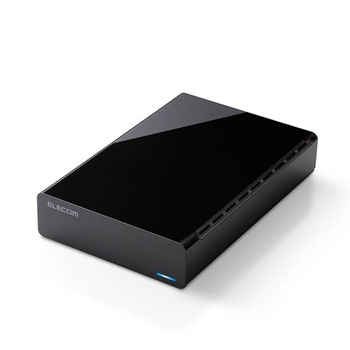 エレコム(ELECOM) ELD-HTV060UBK(ブラック) 外付けハードディスク 6TB ファンレス静音設計 ラバーフット付の通販は