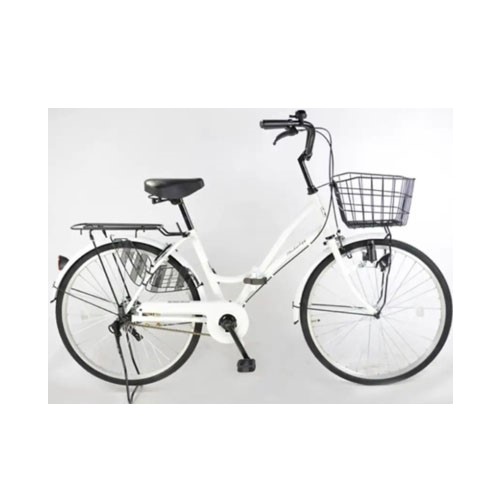折りたたみ自転車 シティサイクル 24インチ ママチャリ 21