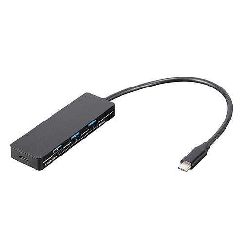 ナカバヤシ UH-C3334-BK(ブラック) PD対応USB3.2Gen2 4ポート変換アルミハブ STIXシリーズの通販は 6,570円