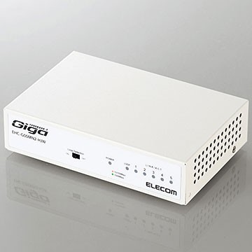 エレコム(ELECOM) EHC-G08MN2-HJW(ホワイト) 1000BASE-T対応 スイッチングハブ 8ポートの通販は 6,255円
