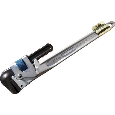 ヒット商事(ＨＩＴ) ALP450J ブルーアルミパイプレンチ 白管 被覆管 兼用 450mmの通販は 10,452円