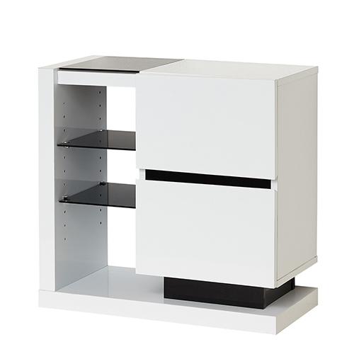 クロシオ 【組立式】 鏡面扉付ラックW60 ホワイト 11,090円