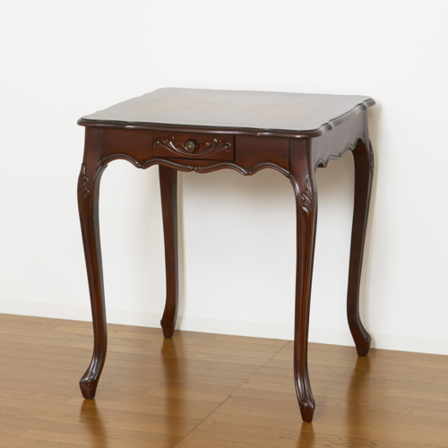 クロシオ 【一部組立】コモ ダイニングテーブル75 幅75cm 引出付 ブラウンの通販は 20,725円