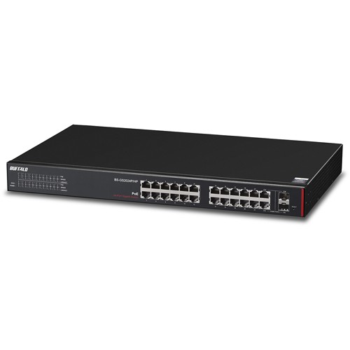 バッファロー(BUFFALO) BS-GS2024P/HP(ブラック) 法人向スマート/PoEスイッチ 24ポートの通販は