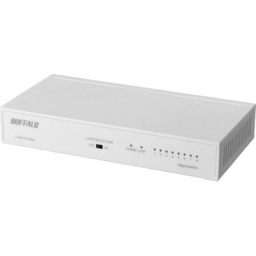 バッファロー(BUFFALO) LSW6-GT-8NS/WH(ホワイト) Giga対応スイッチングハブ 電源内蔵 8ポート 5,288円