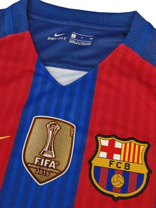 ナイキ) NIKE/16/17バルセロナ/ホーム/半袖/カタール航空+2015FIFA