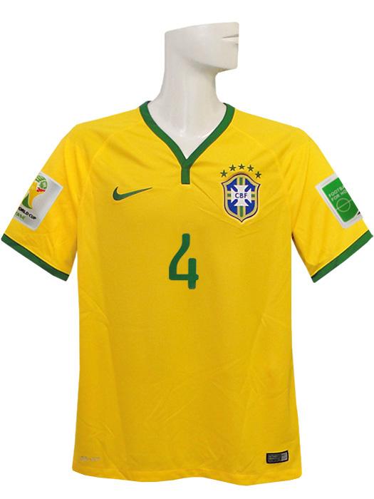 ナイキ) NIKE/2014ブラジル代表/ホーム/半袖/ダビド・ルイス