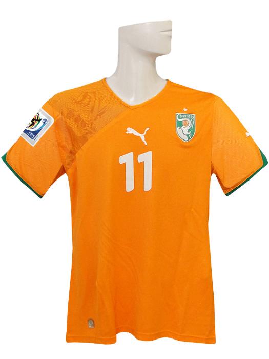 プーマ) PUMA/10/11コートジボワール代表/ホーム/半袖/ドログバ/W杯