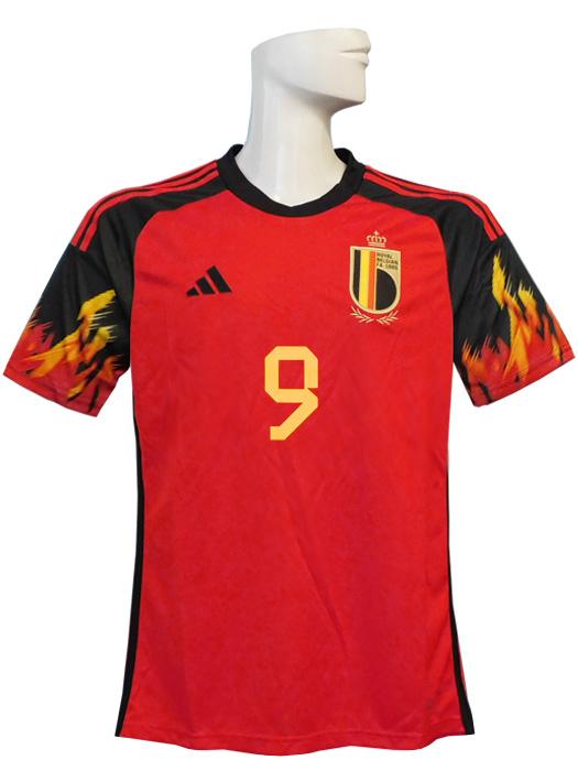 サッカー　ベルギー代表　ユニフォーム　ルカク アディダス) adidas/22/23ベルギー代表/ホーム/半袖/ルカク/F6346