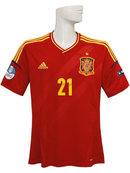 (アディダス) adidas/12/13スペイン代表/ホーム/半袖/ダビド・シルバ/2008優勝+RESPECTバッジ付/ZU355-X10937 アディダス) adidas/12/13スペイン代表/ホーム/半袖/ダビド・シルバ