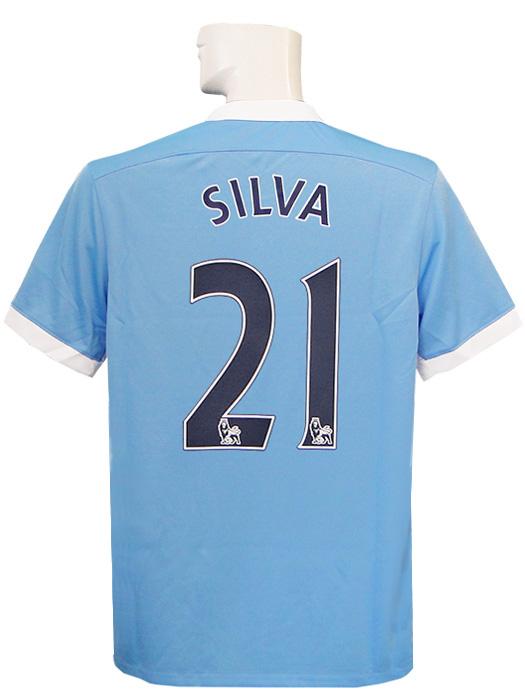 (ナイキ) NIKE/15/16マンチェスターシティ/ホーム/半袖/ダビド・シルバ/プレミアリーグバッジ付/658886-489