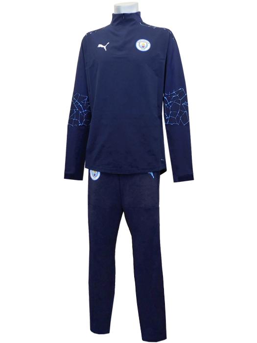 (プーマ) PUMA/20/21マンチェスターシティ/1/4ジップトレーニングスーツ/ピーコートXピーコート/758038-07-757880-07