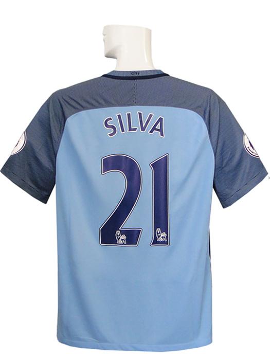 (ナイキ) NIKE/16/17マンチェスターシティ/ホーム/半袖/ダビド・シルバ/プレミアリーグバッジ付/776907-489