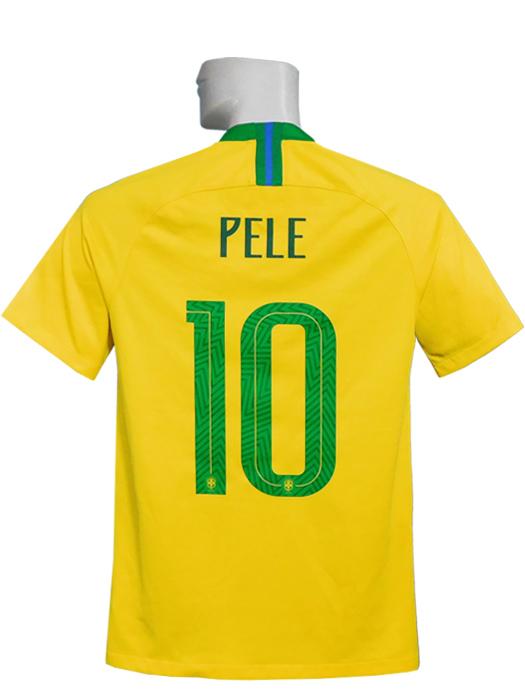 ***前面にアイロン跡あり***(ナイキ) NIKE/18/19ブラジル代表/ホーム/半袖/ペレ/893856-749