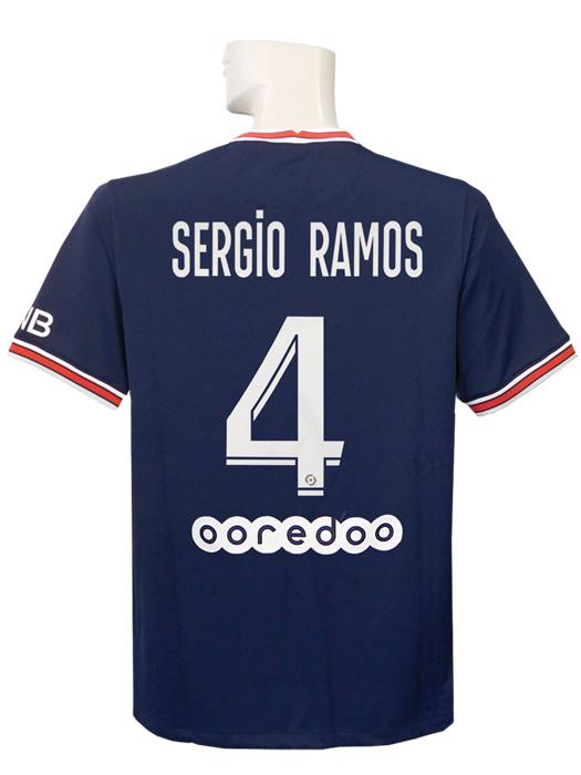 (ナイキ) NIKE/21/22パリサンジェルマン/ホーム/半袖/セルヒオ・ラモス/リーグアンバッジ付/CV7903-411