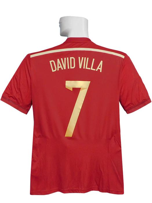 ***限定入荷***(アディダス) adidas/2014スペイン代表/オーセンティック/ダビド・ビジャ/W杯パッチ付/フルマーキング仕様/F82364