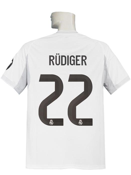 (アディダス) adidas/25/26レアルマドリード/UCL/ホーム/半袖/リュディガー/CL+FOUNDATION10+ICC2024/フルマーキング/KRN60-JJ1931
