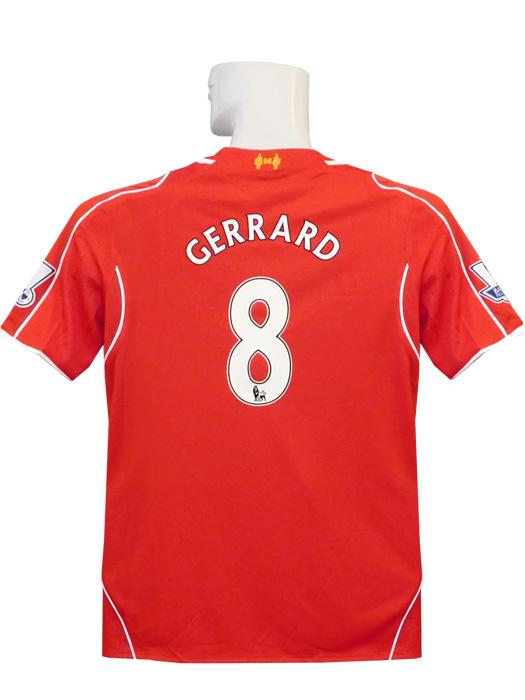 (ウォーリアー) WARRIOR/14/15リバプール/ホーム/半袖/ジェラード/プレミアリーグパッチ付/ジュニア用/WSTJ400HRD