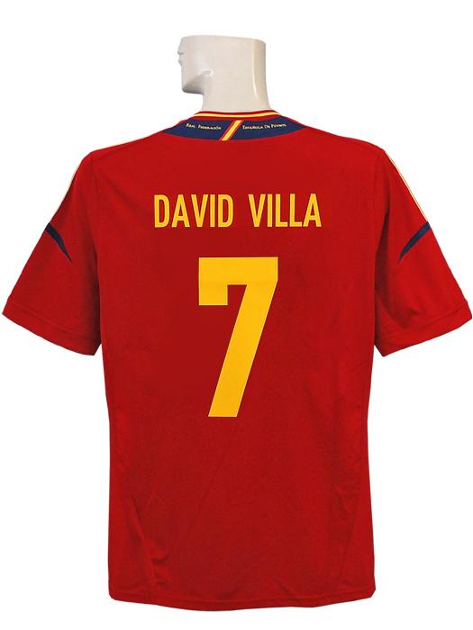 (アディダス) adidas/12/13スペイン代表/ホーム/半袖/ダビド・ビジャ/EURO2012決勝イタリア戦/マッチデープリント/ZU355-X10937
