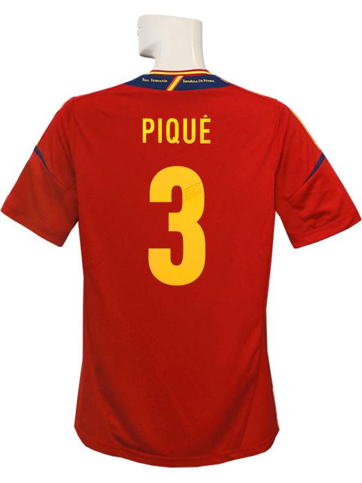 (アディダス) adidas/12/13スペイン代表/ホーム/半袖/ピケ/EURO2012決勝/マッチデー+RESPECT+優勝バッジ付/フル/ZU355-X10937