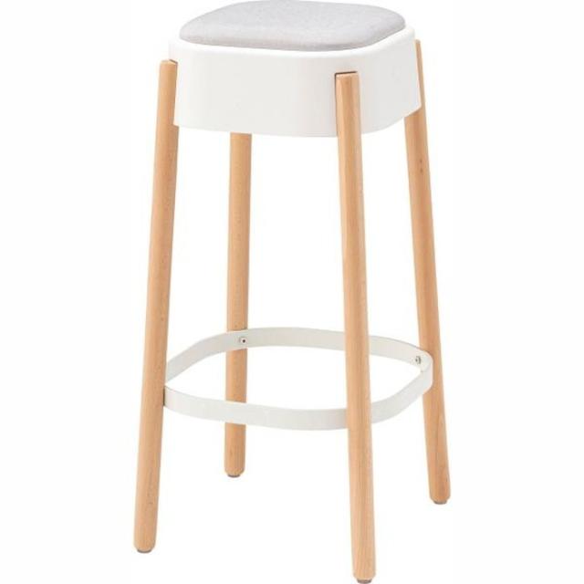 ハイスツール ホワイト W38.5×D38.5×H78 azu-cl-488  スツール イス チェア 送料無料 北欧 モダン 家具 インテリア ナチュラル テイスト 新生活 オススメ おしゃれ 後払い の通販は 11,561円