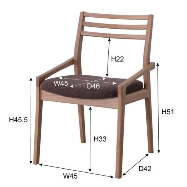 チェア ナチュラル ブラウン W50×D51×H76.5×SH43 azu-jpc-123oak  ダイニングチェア イス チェア 送料無料 北欧 モダン 家具 インテリア ナチュラル テイスト 新生活 オススメ おしゃれ 後払い の通販は