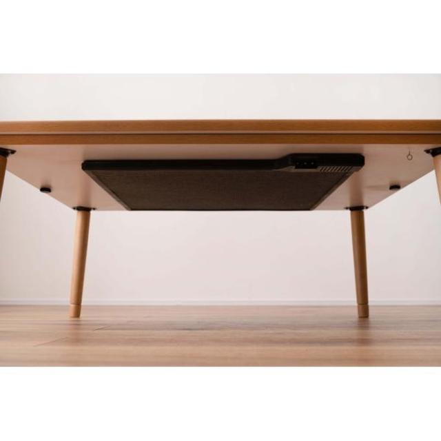 フラットヒーターこたつ 炬燵 コタツ ナチュラル W105×D75×H36/40 こたつ フラットヒーターこたつ テーブル センターテーブル 北欧 おしゃれ 韓国インテリア 大理石調 木製 天然木 フラットヒーター オールシーズン シンプル 継脚 高さ変更 ナチュラル 手元コントローラー フラットヒーターこたつ 炬燵 コタツ ナチュラル W105×D75×H36/40