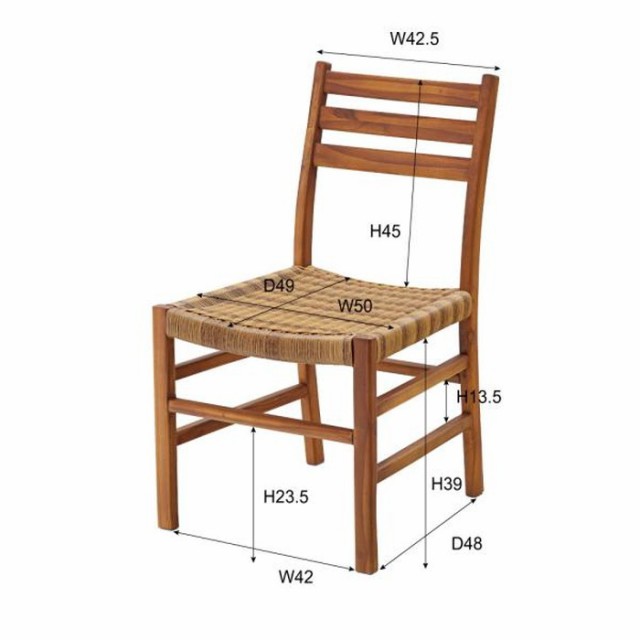 ダイニングチェア ブラウン W50×D54×H89×SH43 azu-nrs-421 ダイニングチェア イス チェア 送料無料 北欧 モダン 家具 インテリア ナ