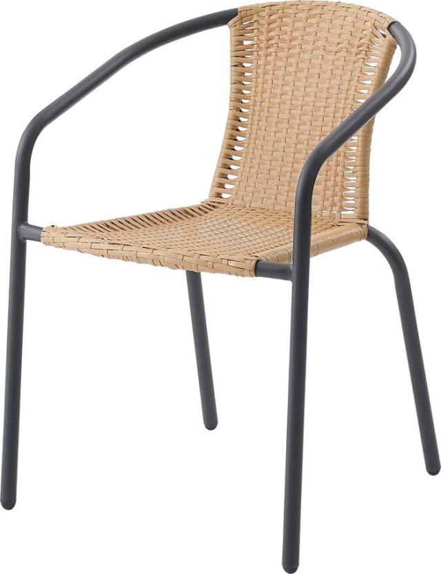 新品　ガーデンファニチャー　ブラック×ホワイト　ガーデンチェア　ファニチャー ガーデンチェア ブラック ホワイト W55×D58×H74×SH43 azu-oul-004 店舗