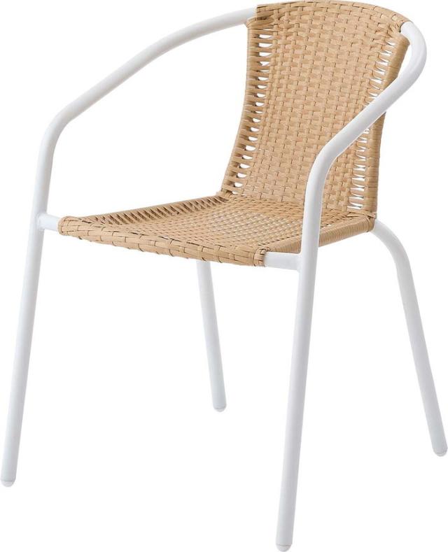 ガーデンチェア ブラック ホワイト W55×D58×H74×SH43 azu-oul-004 店舗