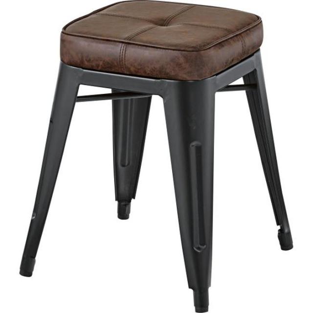 スツール ブラック ブラウン キャメル W41×D41×H48 azu-pc-251 店舗