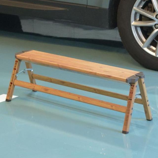 踏み台 ステップワイドスツール ブラウン W90×D28×H29 azu-pc-404  踏み台 はしご 作業台 DIY 工具 ガーデン DIY 送料無料 北欧 モダン 家具 インテリア ナチュラル テイスト 新生活 オススメ おしゃれ 後払い の通販は 5,984円