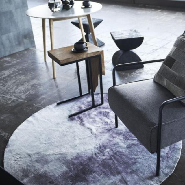 ラグ 約φ140 マット azu-rg-18  カーペット ラグ カーペット マット 送料無料 北欧 モダン 家具 インテリア ナチュラル テイスト 新生活 オススメ おしゃれ 後払い の通販は 7,063円