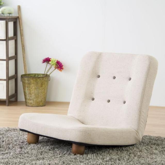 スマート 脚付座椅子 ベージュ ブラウン W65×D73-108×H58×SH20 azu-rkc-930  座椅子 イス チェア 送料無料 北欧 モダン 家具 インテリア ナチュラル テイスト 新生活 オススメ おしゃれ 後払い の通販は