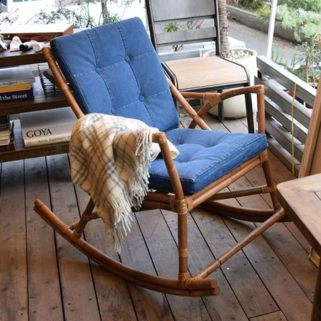 ロッキングチェア インディゴ W62×D96×H87×SH46 azu-ttf-906 店舗