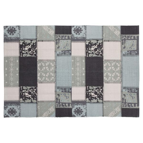 ラグ ベージュ ブルー グレー 約W130×D190 azu-ttr-132  カーペット ラグ カーペット マット 送料無料 北欧 モダン 家具 インテリア ナチュラル テイスト 新生活 オススメ おしゃれ 後払い の通販は 5,786円