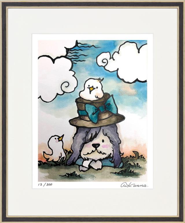 KANNA 小鳥とおはなし C5119 365x440x25mm ZKA-62264 bic-10379414s1  アートパネル アートボード 壁紙 装飾フィルム 送料無料 北欧 モダン 家具 インテリア ナチュラル テイスト 新生活 オススメ おしゃれ 後払い の通販は 8,470円