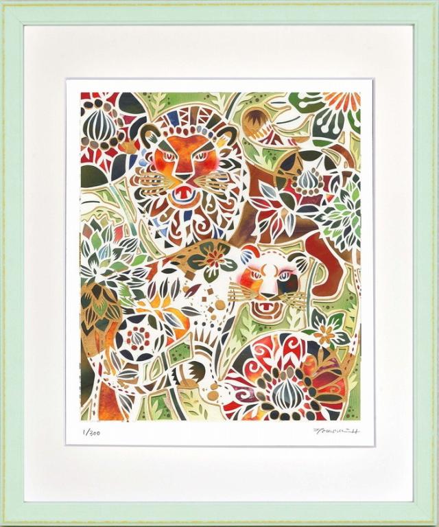 中サイズ 壁掛けミラー 装飾的なゴールドフレームの鏡 絵画 額縁 M05