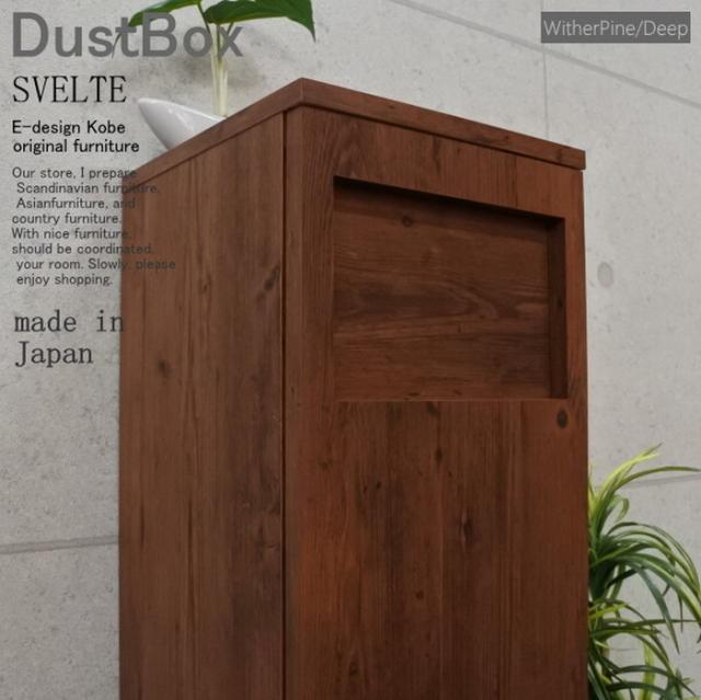 SVELTE】45L 蓋つきゴミ箱（ダストBOX）ウィザーパイン/ディープ