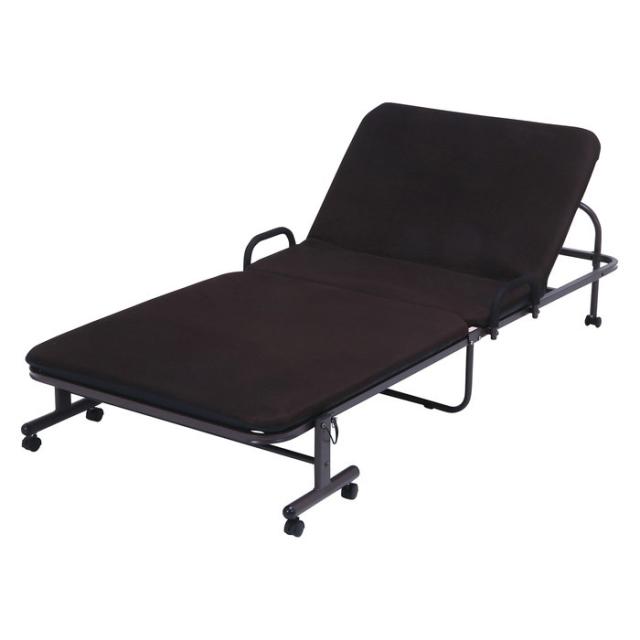 ワンタッチベッド フリーロック42段 KJ-120-42-BR fj-14738  折りたたみベッド ベッド 送料無料 北欧 モダン 家具 インテリア ナチュラル テイスト 新生活 オススメ おしゃれ 後払い の通販は 16,838円