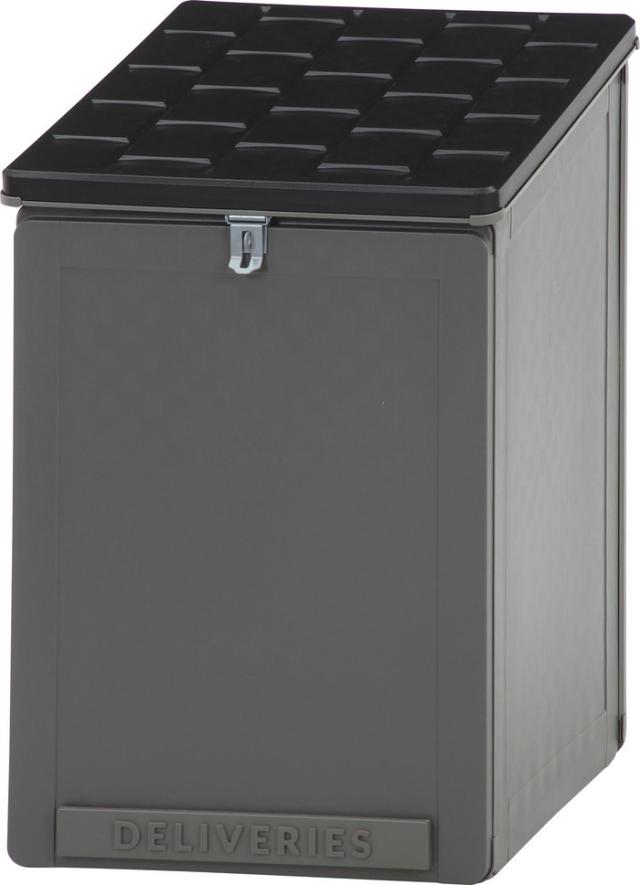 宅配 収納ボックス FB5389 ブラック/グレｰ 幅515×奥行555×高さ845mm fj