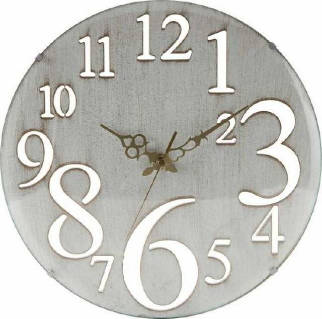 壁掛け時計 レトロ ホワイト fj-56920 掛け時計 置き時計 掛け時計 ...