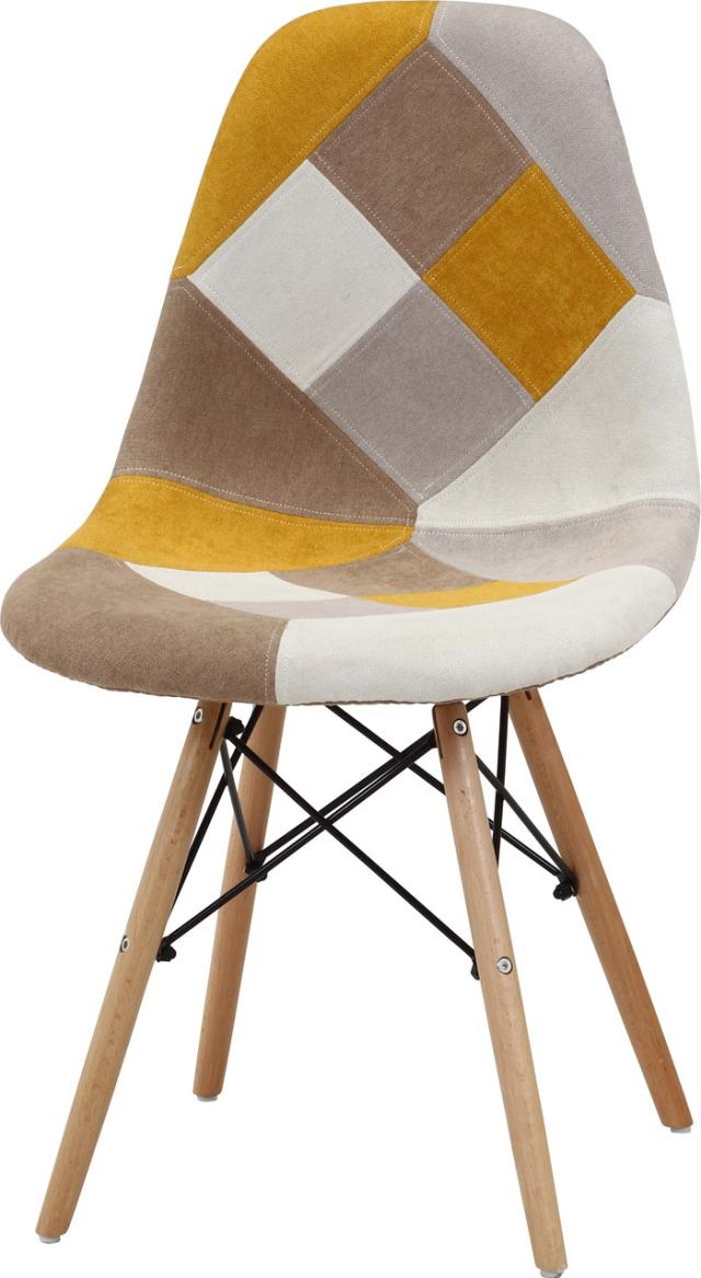 アジアン家具 -conch-コンク イームズ パッチワークシェルチェア YE イエロー 組立品【代引不可