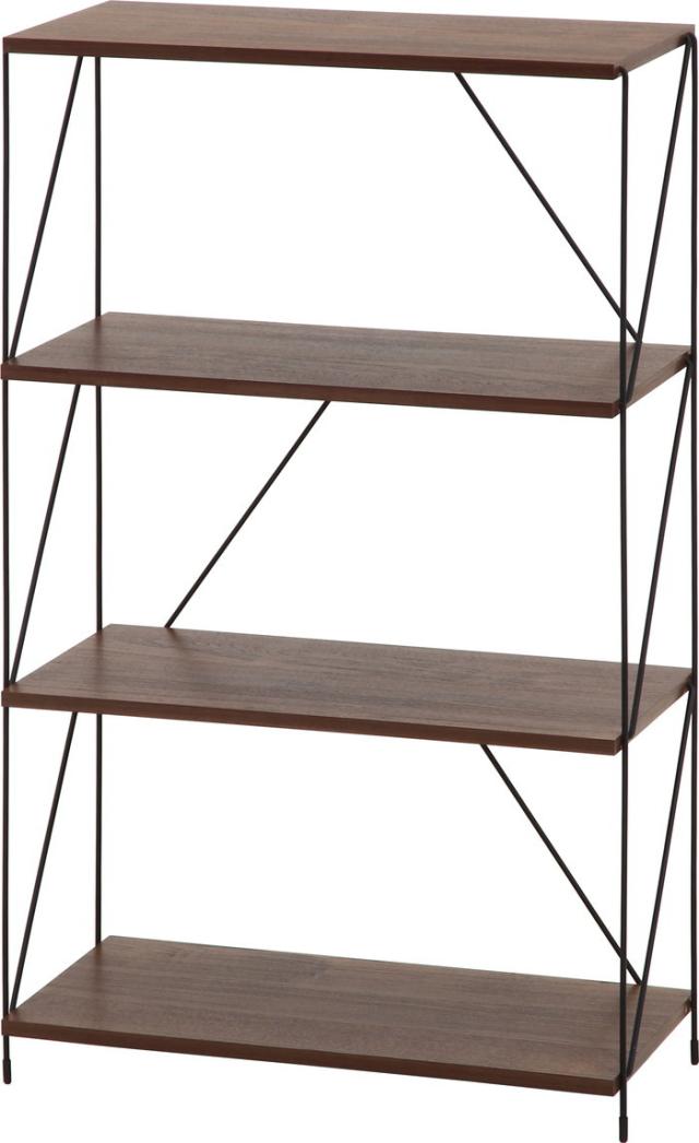 EZBOワイヤーラック4段 60幅 MBR ミドルブラウン 幅620×奥行310×高さ1039mm fj-77543  オープンラック 本棚 ラック カラーボックス 収納 家具 送料無料 北欧 モダン 家具 インテリア ナチュラル テイスト 新生活 オススメ おしゃれ 後払い の通販は 10,193円