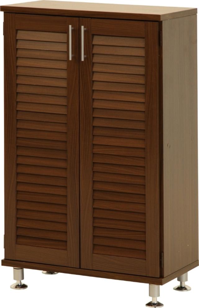 ルーバーシューズボックス ブラウン fj-90482  シューズラック 玄関収納 収納 家具 送料無料 北欧 モダン 家具 インテリア ナチュラル テイスト 新生活 オススメ おしゃれ 後払い の通販は