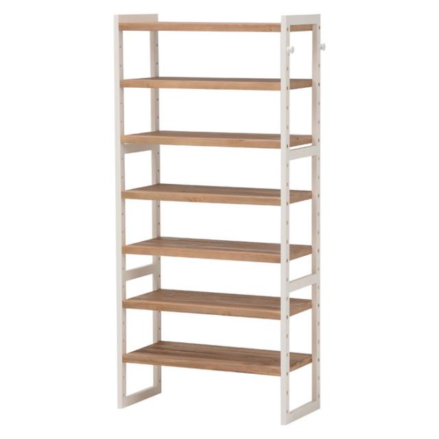 シューズラック MSS-6313 ナチュラル/アイボリー ナチュラル 幅60×奥行28×高さ128cm hgs-2101579600  シューズラック 玄関収納 収納 家具 送料無料 北欧 モダン 家具 インテリア ナチュラル テイスト 新生活 オススメ おしゃれ 後払い の通販は
