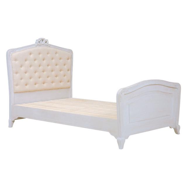 ベッド RB-1943AW-SD 幅128×奥行206×高さ128×床面高33cm（マットサイズ:幅120×長さ197cm） hgs-2101699700  ベッドフレーム ベッド 送料無料 北欧 モダン 家具 インテリア ナチュラル テイスト 新生活 オススメ おしゃれ 後払い の通販は