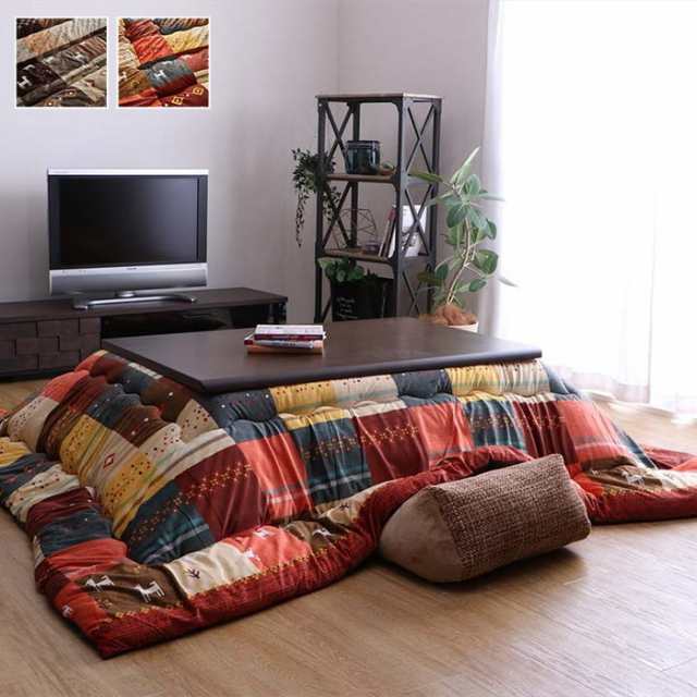 こたつ布団 長方形 ギャッベ柄 ノルディック 掛け単品 約205×245cm ブラウン レッド ihk-1151470060203  こたつ用掛け布団 こたつ用布団 カバー 送料無料 北欧 モダン 家具 インテリア ナチュラル テイスト 新生活 オススメ おしゃれ 後払い の通販は
