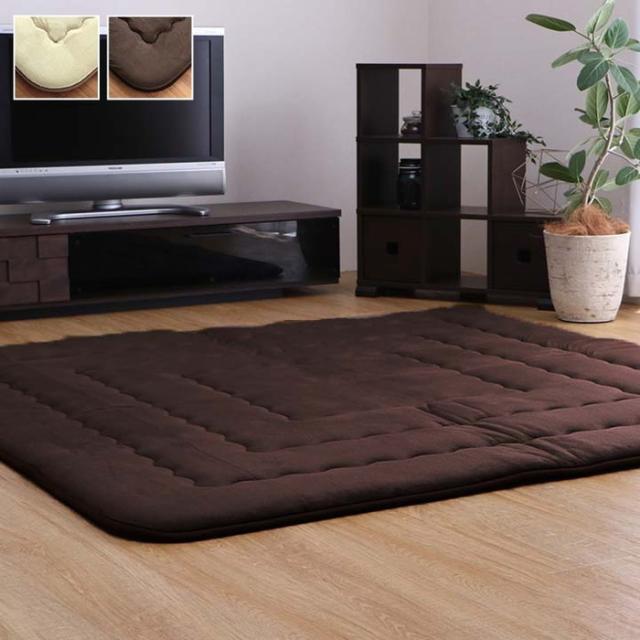 国産固綿40mm使用 マイクロファイバー生地 ふっくら敷 フィーラF敷 約190×240cm ベージュ ブラウン ihk-1161700020909  こたつ用敷布団 こたつ用布団 カバー 送料無料 北欧 モダン 家具 インテリア ナチュラル テイスト 新生活 オススメ おしゃれ 後払い の通販は 22,242円