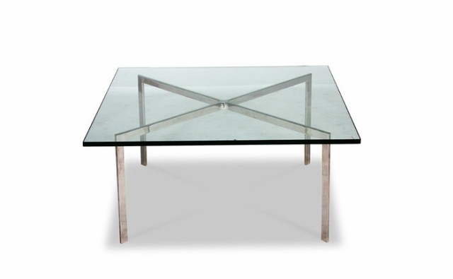 ミース・ファン・デル・ローエ バルセロナ コーヒーテーブル BARCELONA Coffee Table 12?強化ガラス 3年保証付 inv-8029bt センターテー